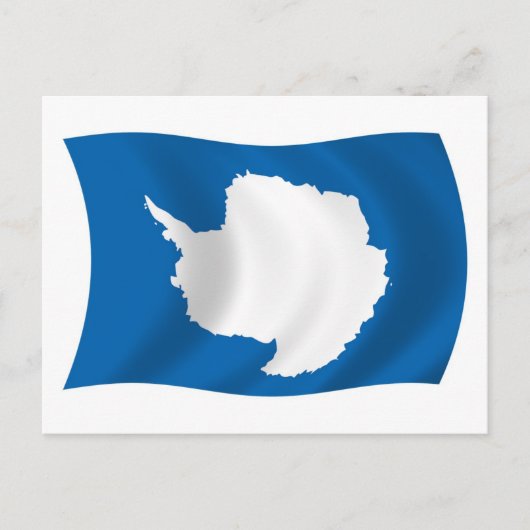 Briefkaart van de Antarctica-vlag (Voorkant)