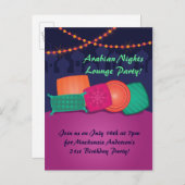 Briefkaart van de Arabische Nights Lounge Party (Voorkant / Achterkant)