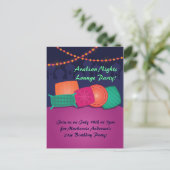 Briefkaart van de Arabische Nights Lounge Party (Staand voorkant)