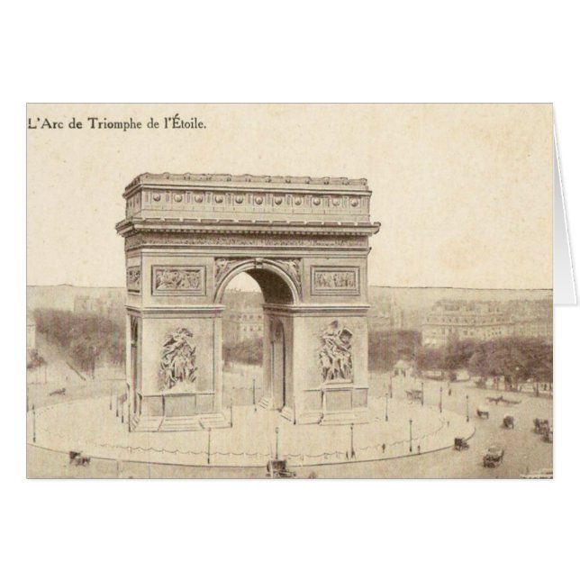  Briefkaart van de Arc de Triomphe de l’Etoil (Voorkant Horizontaal)
