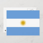 Briefkaart van de Argentijnse vlag (Voorkant / Achterkant)