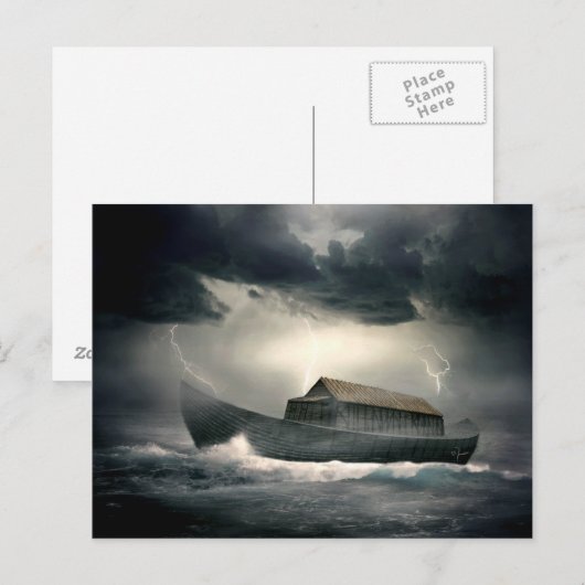 Briefkaart van de ark van Noach (Voorkant / Achterkant)