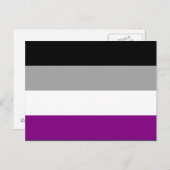 Briefkaart van de asexualiteitspruitvlag (Voorkant / Achterkant)