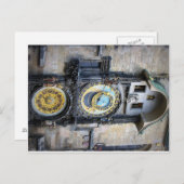 Briefkaart van de astronomische klok van Praag (Voorkant / Achterkant)