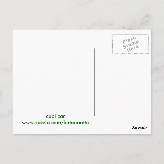 briefkaart van de auto (Achterkant)