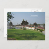 Briefkaart van de aziatische architectuur (Voorkant / Achterkant)