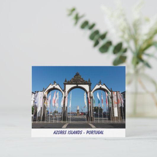 Briefkaart van de Azoren (Staand voorkant)