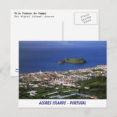 Briefkaart van de Azoren (Voorkant / Achterkant)