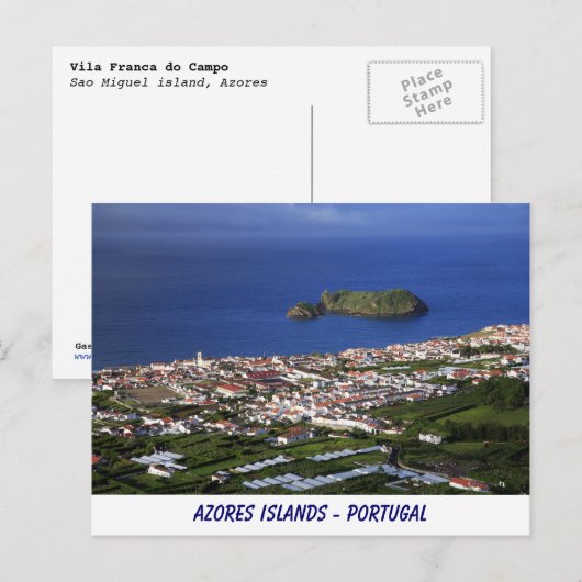 Briefkaart van de Azoren (Voorkant / Achterkant)