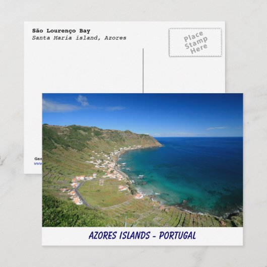 Briefkaart van de Azoren (Voorkant / Achterkant)
