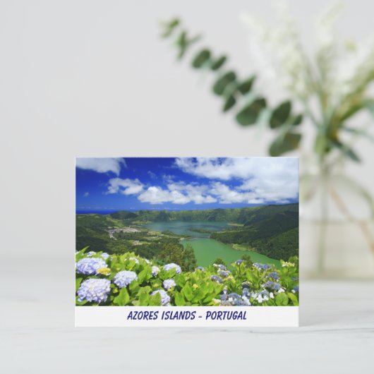 Briefkaart van de Azoren (Staand voorkant)