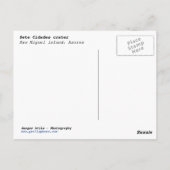 Briefkaart van de Azoren (Achterkant)