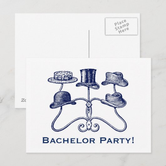 Briefkaart van de Bachelor Party (Voorkant / Achterkant)