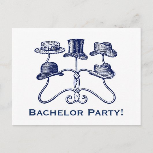 Briefkaart van de Bachelor Party (Voorkant)