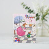 Briefkaart van de bakkerij (Staand voorkant)