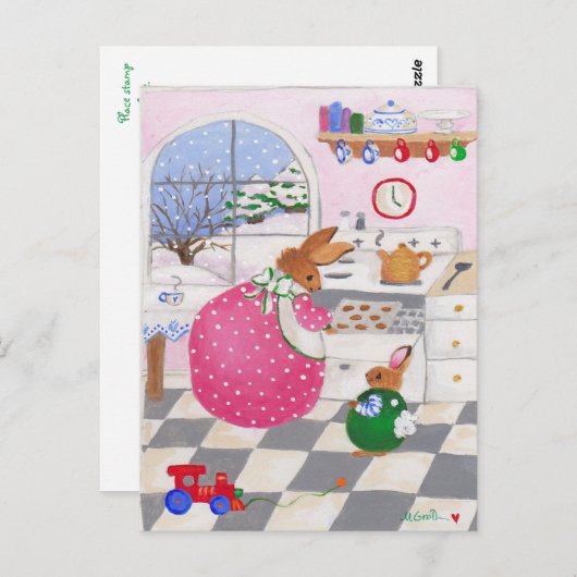 Briefkaart van de bakkerij (Voorkant / Achterkant)