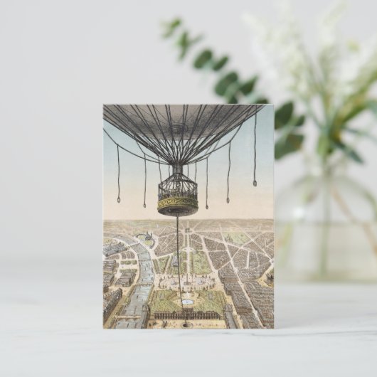 Briefkaart van de  ballon van Parijs (Staand voorkant)