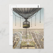 Briefkaart van de  ballon van Parijs (Voorkant / Achterkant)