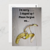 Briefkaart van de bananenhuid (Voorkant / Achterkant)