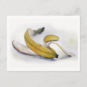 Briefkaart van de bananenhuid