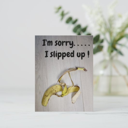 Briefkaart van de bananenhuid (Staand voorkant)