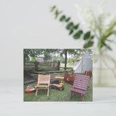 Briefkaart van de band van de muzikant (Staand voorkant)