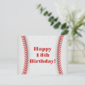 Briefkaart van de Baseball Party (Staand voorkant)