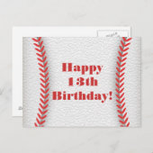 Briefkaart van de Baseball Party (Voorkant / Achterkant)