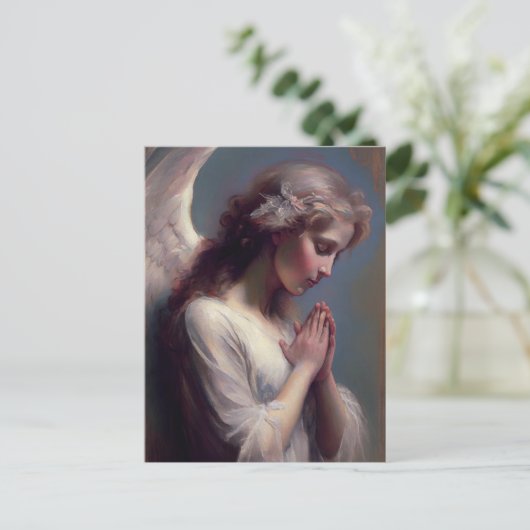 Briefkaart van de BeauMooPrameke Garden Fairy Ange (Staand voorkant)