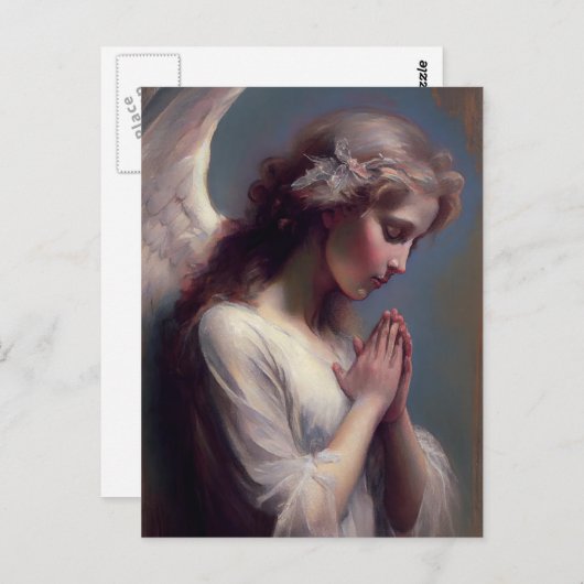 Briefkaart van de BeauMooPrameke Garden Fairy Ange (Voorkant / Achterkant)