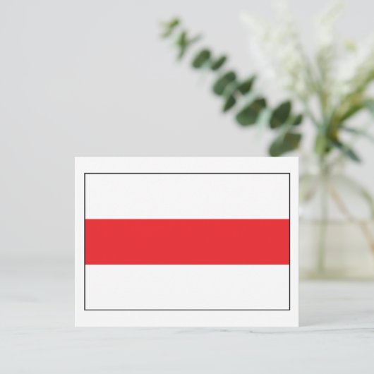 Briefkaart van de Belarussische vlag (1991) (Staand voorkant)