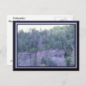 Briefkaart van de Bergen van Colorado het (Voorkant / Achterkant)