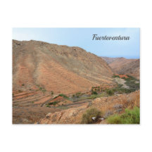 Briefkaart van de bergen van Fuerteventura