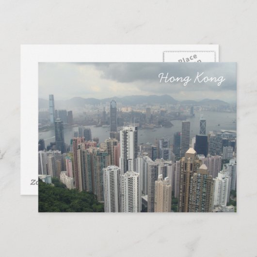 Briefkaart van de bergtop van Hong Kong (Voorkant / Achterkant)