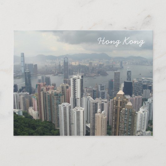 Briefkaart van de bergtop van Hong Kong (Voorkant)