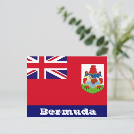 Briefkaart van de Bermudavlag (Staand voorkant)