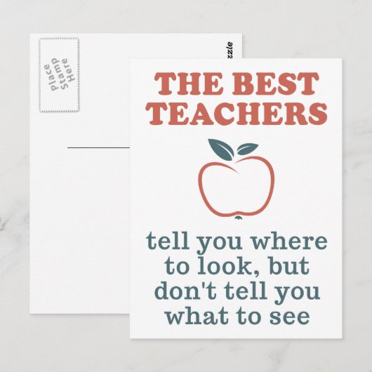 BRIEFKAART VAN DE BESTE LEERKRACHTEN (Voorkant / Achterkant)