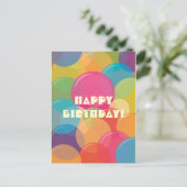 Briefkaart van de Birthday Greeting Colorful Bubbl (Staand voorkant)