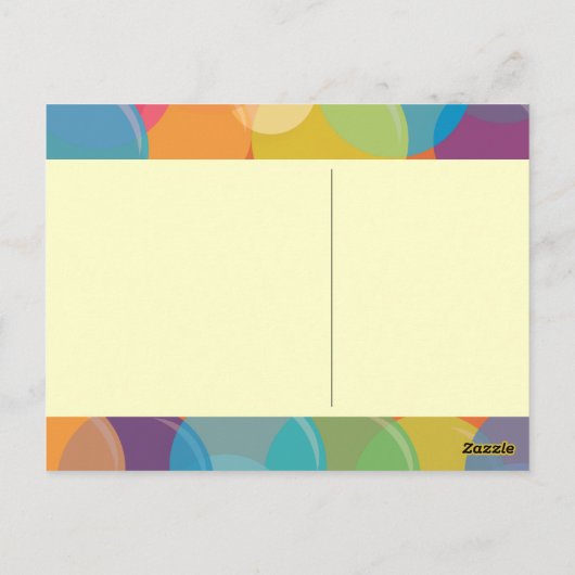 Briefkaart van de Birthday Greeting Colorful Bubbl (Achterkant)