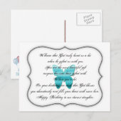 Briefkaart van de Birthday-prijsopgave voor aughte (Voorkant / Achterkant)