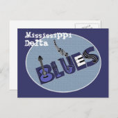 Briefkaart van de Blauw van de Mississippi het (Voorkant / Achterkant)