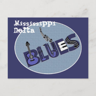 Briefkaart van de Blauw van de Mississippi het