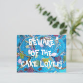 Briefkaart van de blauwe koekjesminnaar (Staand voorkant)