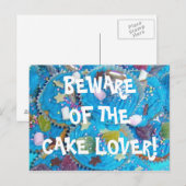 Briefkaart van de blauwe koekjesminnaar (Voorkant / Achterkant)