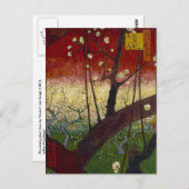 Briefkaart van de bloeiende pruimen (Voorkant / Achterkant)