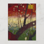 Briefkaart van de bloeiende pruimen (Voorkant)