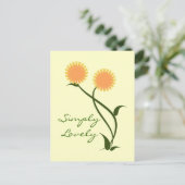 Briefkaart van de bloem, Oranje (Staand voorkant)