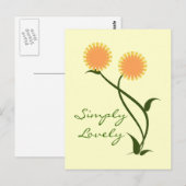 Briefkaart van de bloem, Oranje (Voorkant / Achterkant)