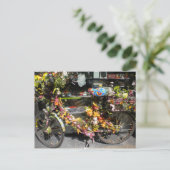 briefkaart van de bloemfiets (Staand voorkant)