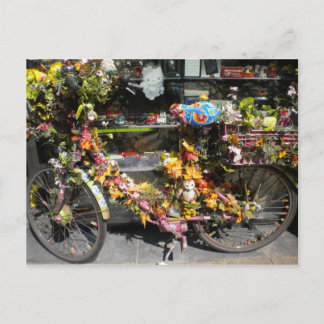 briefkaart van de bloemfiets